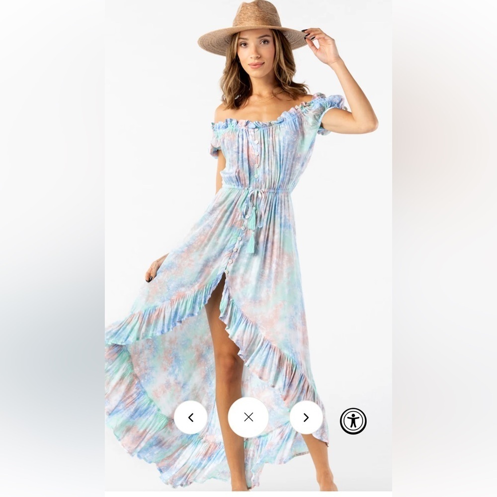 Tiare Hawaii riveria dress off the shoulder tyedye